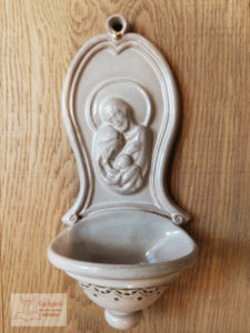 Szenteltvíztartó - kerámia