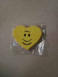 Radír - szívalakú (sárga) - Good News