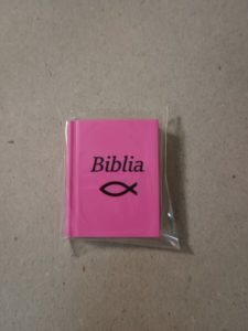 Radír - Biblia, könyvalakú (rózsaszín) - Good News