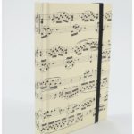 Krém színű, kottamintás notesz (A6) - Editio Musica