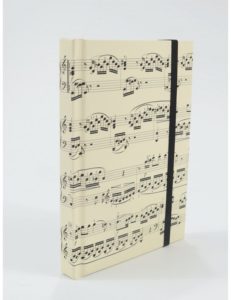 Krém színű, kottamintás notesz (A6) - Editio Musica