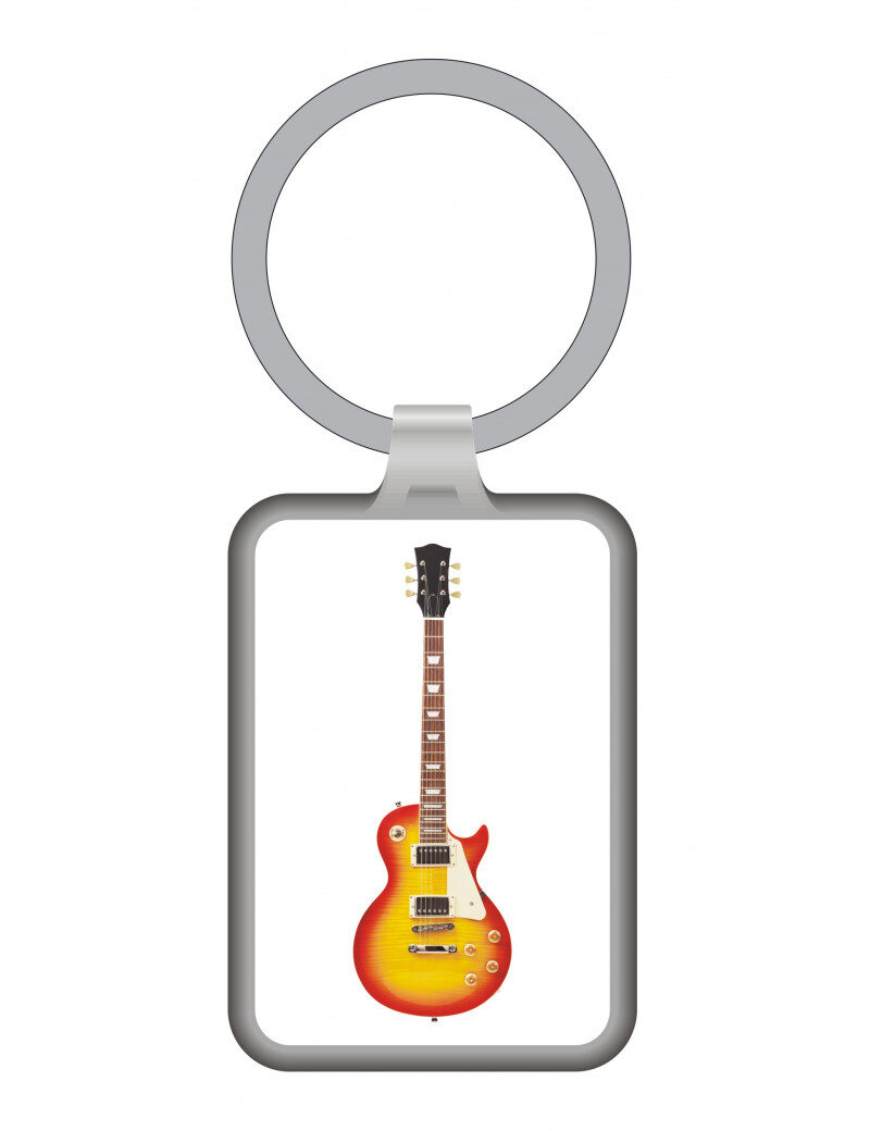 Fém, elektromos gitár mintás kulcstartó - Editio Musica